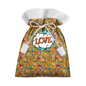 Подарочный 3D мешок с принтом Поп-арт 1 , 100% полиэстер | Размер: 29*39 см | love | pop art | искусство | комикс | любовь | поп арт