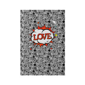 Обложка для паспорта матовая кожа с принтом Поп-арт 3 , натуральная матовая кожа | размер 19,3 х 13,7 см; прозрачные пластиковые крепления | love | pop art | искусство | комикс | любовь | поп арт