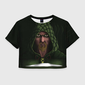 Женская футболка 3D укороченная с принтом Зеленая Стрела , 100% полиэстер | круглая горловина, длина футболки до линии талии, рукава с отворотами | arrow | green | зеленая | стрела