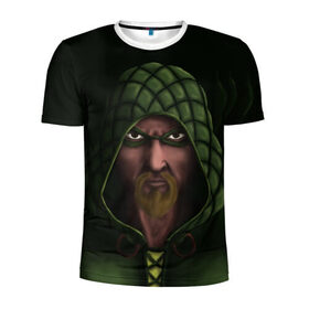 Мужская футболка 3D спортивная с принтом Зеленая Стрела , 100% полиэстер с улучшенными характеристиками | приталенный силуэт, круглая горловина, широкие плечи, сужается к линии бедра | arrow | green | зеленая | стрела