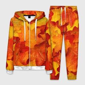 Мужской костюм 3D с принтом Кленовые листья , 100% полиэстер | Манжеты и пояс оформлены тканевой резинкой, двухслойный капюшон со шнурком для регулировки, карманы спереди | дары осени | жёлтый | золотой | клён | краски | красный | красота | листва | листья | наряд | оранжевый | осень | покров | природа