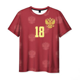 Мужская футболка 3D с принтом Денис Черышев , 100% полиэфир | прямой крой, круглый вырез горловины, длина до линии бедер | cheryshev | реал | россии | россия | рф | сборная | футбол