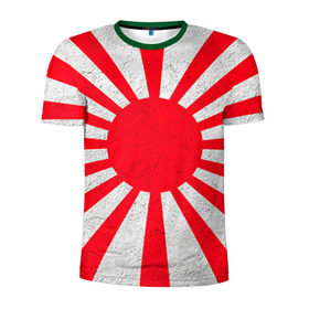 Мужская футболка 3D спортивная с принтом Япония , 100% полиэстер с улучшенными характеристиками | приталенный силуэт, круглая горловина, широкие плечи, сужается к линии бедра | Тематика изображения на принте: country | japan | государство | страна | флаг | флаги | япония