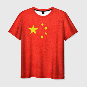 Мужская футболка 3D с принтом Китай , 100% полиэфир | прямой крой, круглый вырез горловины, длина до линии бедер | Тематика изображения на принте: china | country | государство | китай | кнр | страна | флаг | флаги