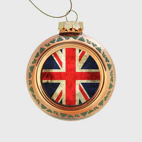 Стеклянный ёлочный шар с принтом Великобритания , Стекло | Диаметр: 80 мм | great britain | the united kingdom of great britain | британия | великая британия | великобритания | государство | соединённое королевство | страна | флаг | флаги