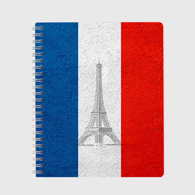 Тетрадь с принтом Франция , 100% бумага | 48 листов, плотность листов — 60 г/м2, плотность картонной обложки — 250 г/м2. Листы скреплены сбоку удобной пружинной спиралью. Уголки страниц и обложки скругленные. Цвет линий — светло-серый
 | country | france | государство | страна | флаг | флаги | франция