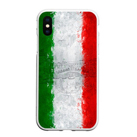 Чехол для iPhone XS Max матовый с принтом Италия , Силикон | Область печати: задняя сторона чехла, без боковых панелей | country | italy | государство | италия | страна | флаг | флаги