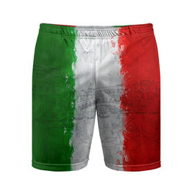 Мужские шорты 3D спортивные с принтом Италия ,  |  | country | italy | государство | италия | страна | флаг | флаги