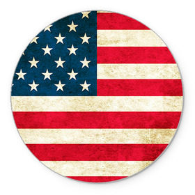 Коврик круглый с принтом США , резина и полиэстер | круглая форма, изображение наносится на всю лицевую часть | Тематика изображения на принте: country | usa | америка | государство | соединённые штаты америки | страна | флаг | флаги | штаты