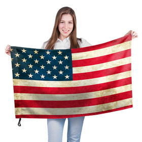Флаг 3D с принтом США , 100% полиэстер | плотность ткани — 95 г/м2, размер — 67 х 109 см. Принт наносится с одной стороны | country | usa | америка | государство | соединённые штаты америки | страна | флаг | флаги | штаты