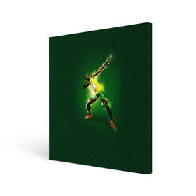 Холст квадратный с принтом Usain Bolt , 100% ПВХ |  | Тематика изображения на принте: атлетика | без | болт | легкая | спорт | усейн