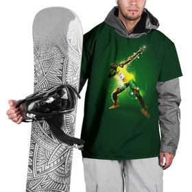 Накидка на куртку 3D с принтом Usain Bolt , 100% полиэстер |  | Тематика изображения на принте: атлетика | без | болт | легкая | спорт | усейн