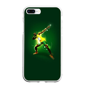 Чехол для iPhone 7Plus/8 Plus матовый с принтом Usain Bolt , Силикон | Область печати: задняя сторона чехла, без боковых панелей | атлетика | без | болт | легкая | спорт | усейн