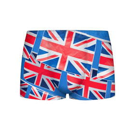 Мужские трусы 3D с принтом Британские флаги , 50% хлопок, 50% полиэстер | классическая посадка, на поясе мягкая тканевая резинка | англия | британия | великобритания