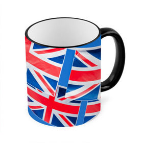 Кружка 3D с принтом Британские флаги , керамика | ёмкость 330 мл | англия | британия | великобритания