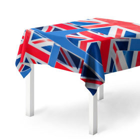Скатерть 3D с принтом Британские флаги , 100% полиэстер (ткань не мнется и не растягивается) | Размер: 150*150 см | Тематика изображения на принте: англия | британия | великобритания
