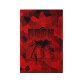 Обложка для паспорта матовая кожа с принтом Doom classic 3 , натуральная матовая кожа | размер 19,3 х 13,7 см; прозрачные пластиковые крепления | Тематика изображения на принте: 