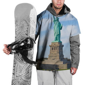 Накидка на куртку 3D с принтом Статуя свободы , 100% полиэстер |  | Тематика изображения на принте: америка | сша