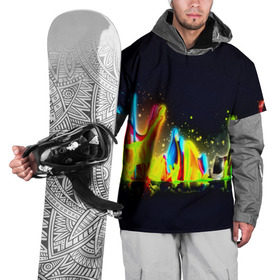 Накидка на куртку 3D с принтом Взрыв красок , 100% полиэстер |  | абстракция | абстракция красок | брызги | краска | цветные