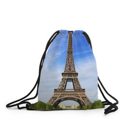 Рюкзак-мешок 3D с принтом Эйфелева башня , 100% полиэстер | плотность ткани — 200 г/м2, размер — 35 х 45 см; лямки — толстые шнурки, застежка на шнуровке, без карманов и подкладки | france | франция | эфелева