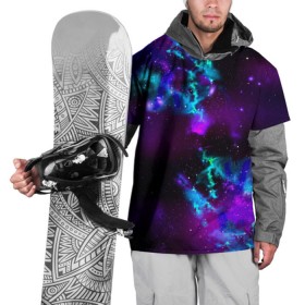 Накидка на куртку 3D с принтом Звездное небо , 100% полиэстер |  | вселенная | галактика | звезды | планеты | туманность
