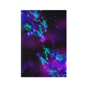 Обложка для паспорта матовая кожа с принтом Звездное небо , натуральная матовая кожа | размер 19,3 х 13,7 см; прозрачные пластиковые крепления | Тематика изображения на принте: вселенная | галактика | звезды | планеты | туманность