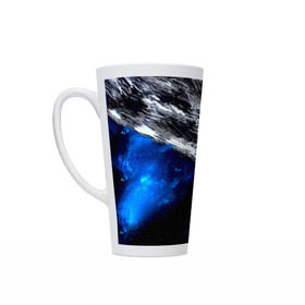Кружка Латте с принтом Астероид , Белая керамика | Объем 480 мл; Высота 150 мм; Диаметр 90 мм | вселенная | галактика | звезды | планеты | туманность