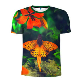 Мужская футболка 3D спортивная с принтом Фея , 100% полиэстер с улучшенными характеристиками | приталенный силуэт, круглая горловина, широкие плечи, сужается к линии бедра | бабочка | волшебство | красота | новая | фея | цветок