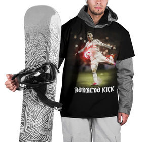 Накидка на куртку 3D с принтом Удар Роналдо , 100% полиэстер |  | real | ronaldo | реал мадрид | роналдо | футбол