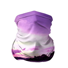 Бандана-труба 3D с принтом Закат , 100% полиэстер, ткань с особыми свойствами — Activecool | плотность 150‒180 г/м2; хорошо тянется, но сохраняет форму | Тематика изображения на принте: закат | море | пейзаж | фиолетовый