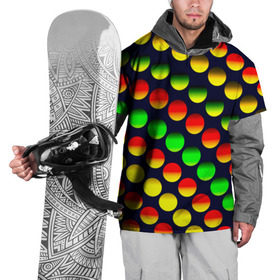 Накидка на куртку 3D с принтом Горошек , 100% полиэстер |  | круги | паттерн | точки | цветной | яркий