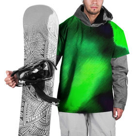 Накидка на куртку 3D с принтом Заштриховка , 100% полиэстер |  | зеленый | разводы | черный