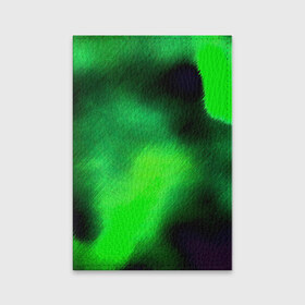 Обложка для паспорта матовая кожа с принтом Заштриховка , натуральная матовая кожа | размер 19,3 х 13,7 см; прозрачные пластиковые крепления | зеленый | разводы | черный