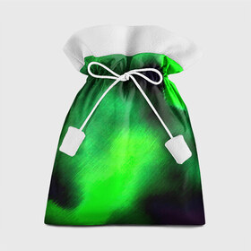 Подарочный 3D мешок с принтом Заштриховка , 100% полиэстер | Размер: 29*39 см | зеленый | разводы | черный