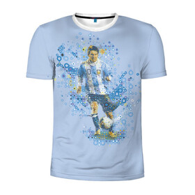 Мужская футболка 3D спортивная с принтом Лео Месси , 100% полиэстер с улучшенными характеристиками | приталенный силуэт, круглая горловина, широкие плечи, сужается к линии бедра | barselona | messi | аргентина | барселона | месси | футбол