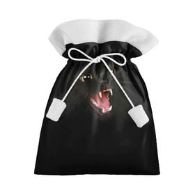 Подарочный 3D мешок с принтом Чёрный кот , 100% полиэстер | Размер: 29*39 см | Тематика изображения на принте: киска | кот | кошка