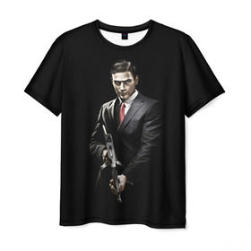 Мужская футболка 3D с принтом Mafia , 100% полиэфир | прямой крой, круглый вырез горловины, длина до линии бедер | gta | mafia