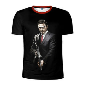 Мужская футболка 3D спортивная с принтом Mafia , 100% полиэстер с улучшенными характеристиками | приталенный силуэт, круглая горловина, широкие плечи, сужается к линии бедра | gta | mafia