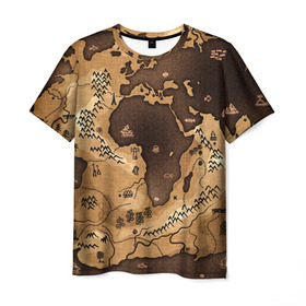 Мужская футболка 3D с принтом Карта мира , 100% полиэфир | прямой крой, круглый вырез горловины, длина до линии бедер | Тематика изображения на принте: world3d | география | карта | мир | популярные | прикольные