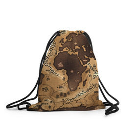 Рюкзак-мешок 3D с принтом Карта мира , 100% полиэстер | плотность ткани — 200 г/м2, размер — 35 х 45 см; лямки — толстые шнурки, застежка на шнуровке, без карманов и подкладки | world3d | география | карта | мир | популярные | прикольные