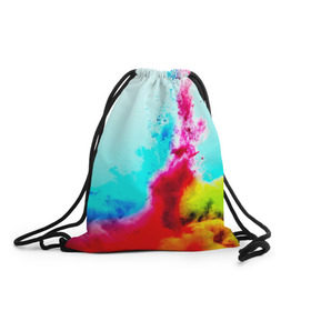 Рюкзак-мешок 3D с принтом Палитра красок , 100% полиэстер | плотность ткани — 200 г/м2, размер — 35 х 45 см; лямки — толстые шнурки, застежка на шнуровке, без карманов и подкладки | абстракция | абстракция красок | брызги | краска | цветные