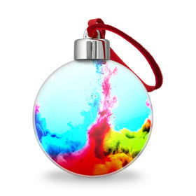 Ёлочный шар с принтом Палитра красок , Пластик | Диаметр: 77 мм | Тематика изображения на принте: абстракция | абстракция красок | брызги | краска | цветные