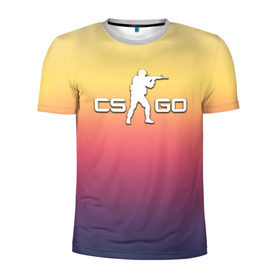 Мужская футболка 3D спортивная с принтом Fade cs:go , 100% полиэстер с улучшенными характеристиками | приталенный силуэт, круглая горловина, широкие плечи, сужается к линии бедра | counter strike | cs go | fade cs go