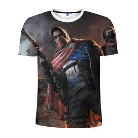 Мужская футболка 3D спортивная с принтом Революция США , 100% полиэстер с улучшенными характеристиками | приталенный силуэт, круглая горловина, широкие плечи, сужается к линии бедра | 