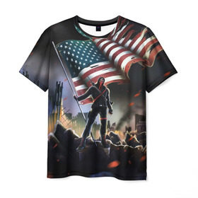 Мужская футболка 3D с принтом Homefront: The Revolution , 100% полиэфир | прямой крой, круглый вырез горловины, длина до линии бедер | america | homefront | revolution | usa | америка | революция | сша | хоумфронт