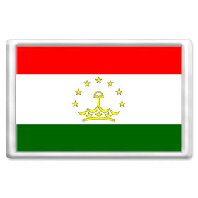 Магнит 45*70 с принтом Таджикистан , Пластик | Размер: 78*52 мм; Размер печати: 70*45 | нации | страна | флаг