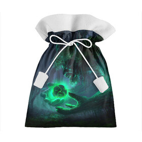 Подарочный 3D мешок с принтом Лесной дух , 100% полиэстер | Размер: 29*39 см | арт | волшебство | дерево | лесной дух | сфера