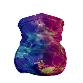 Бандана-труба 3D с принтом Цветок в огне 2 , 100% полиэстер, ткань с особыми свойствами — Activecool | плотность 150‒180 г/м2; хорошо тянется, но сохраняет форму | дым | красный | пламя | черный