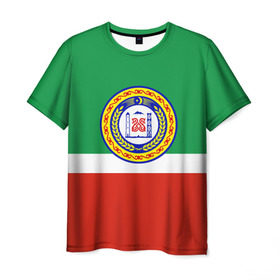Мужская футболка 3D с принтом Чеченская республика , 100% полиэфир | прямой крой, круглый вырез горловины, длина до линии бедер | Тематика изображения на принте: кадыров | терек | чечня