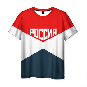 Мужская футболка 3D с принтом Форма , 100% полиэфир | прямой крой, круглый вырез горловины, длина до линии бедер | Тематика изображения на принте: 2016 | олимпиада | ретро | россия | сборная | сборная россии | советский союз | ссср